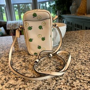 Coach Cream and Green Crossbody Bag with Eye Design